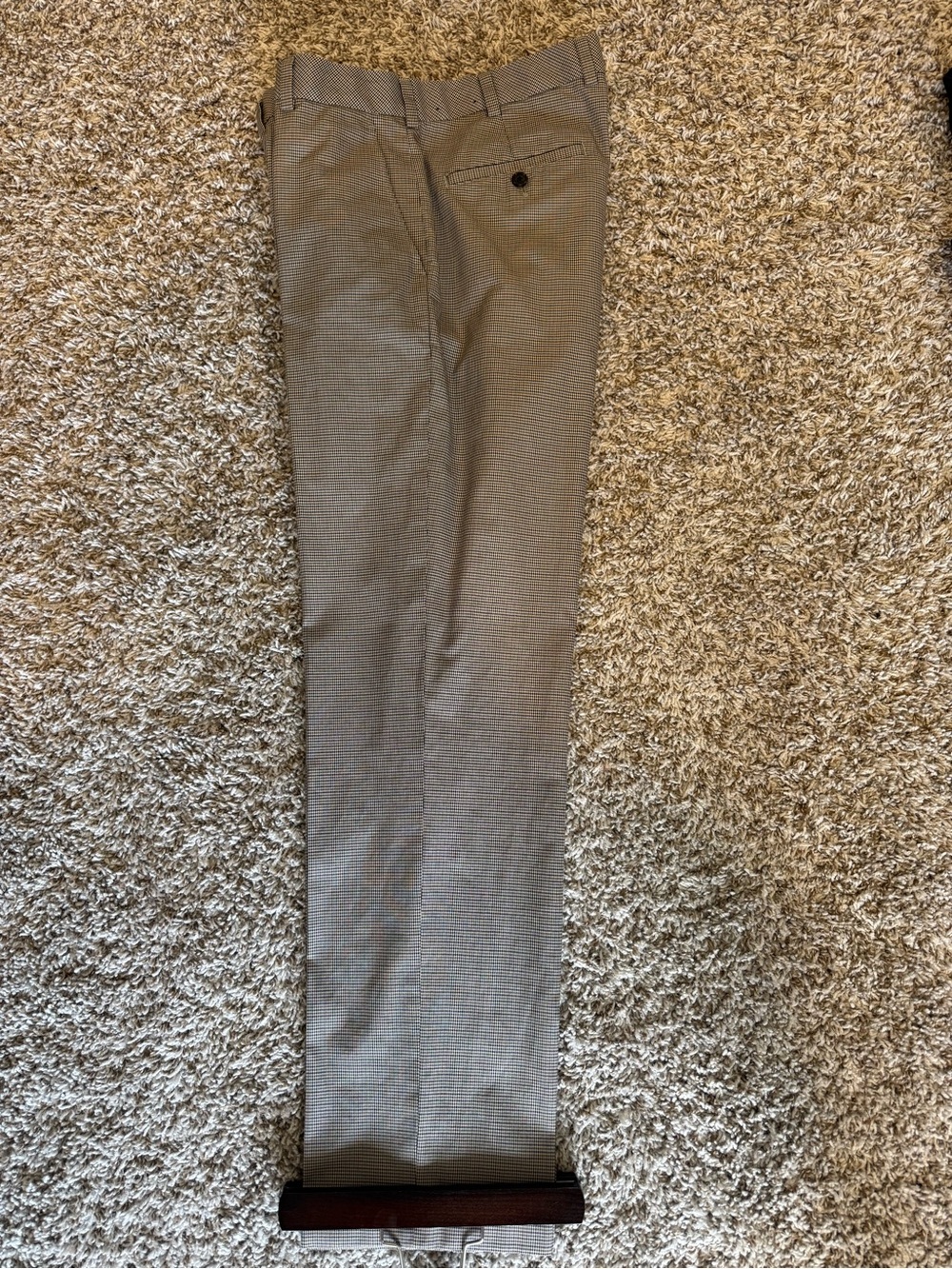 Brooks Brothers Men's Gray Houndstooth Dress Pants